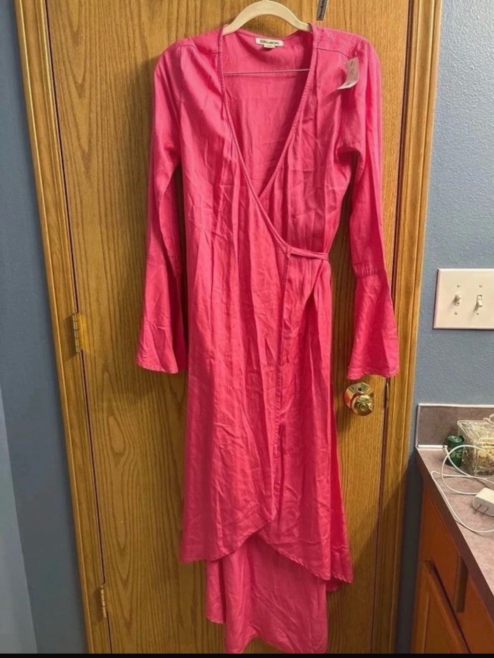Billabong Pink Wrap-Front Women's Dress